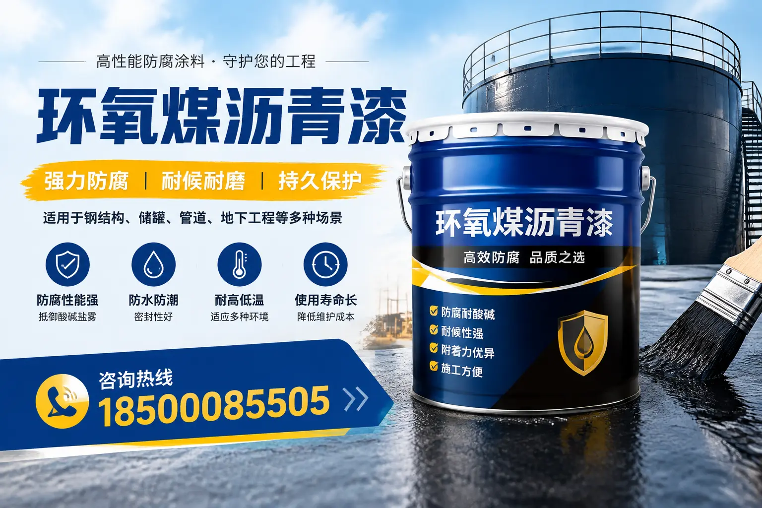 环氧煤沥青漆在工业中的应用,新星企业的选择